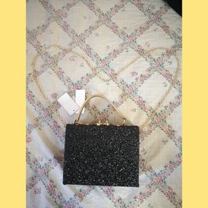 Sequins Mini Black Glitter/sparkly colored small Handle bag